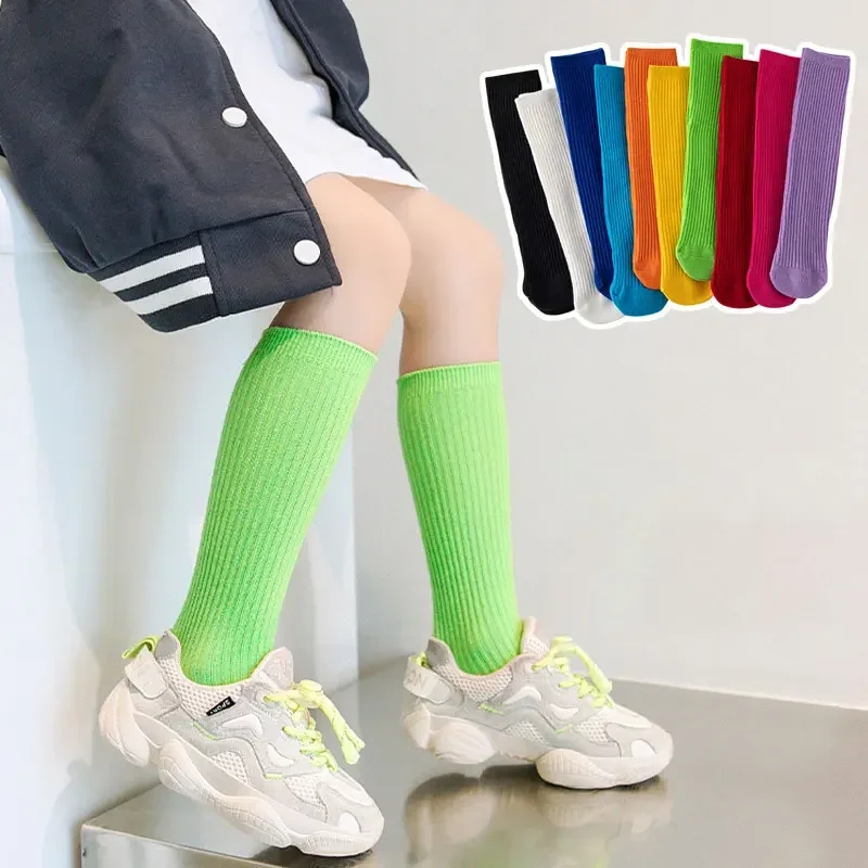 Baby Sock Oximeter - Boy Girl Mid-Calf Ribbed Striped Stockings