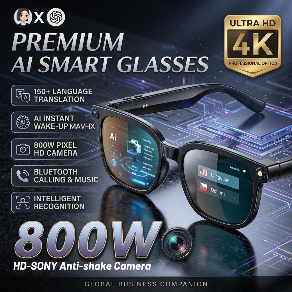2026 4K 8MP Smart Glasses Men  – Smart Glasses Lens Bewertung und Preis