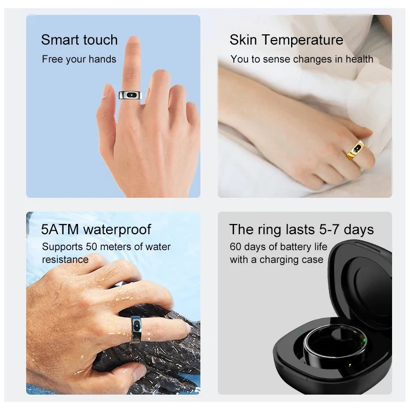 Smart Ring with Charging Case  – Temperature Ring Skin Bewertung und Preis