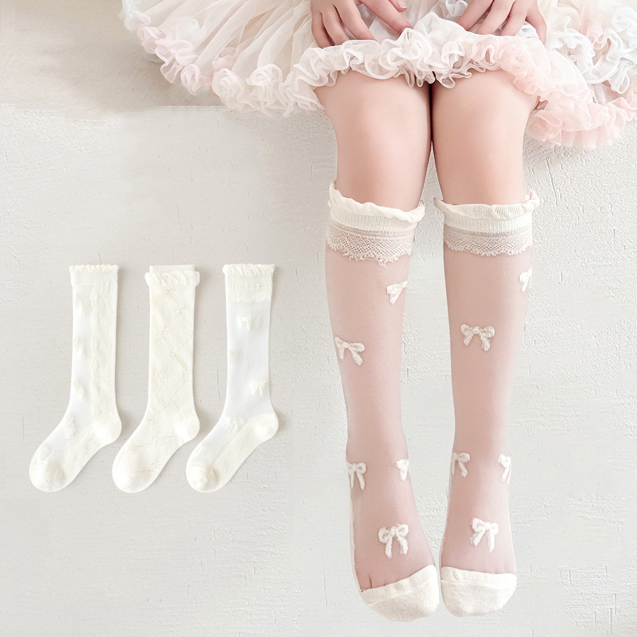 3 Pairs Lace Bow Baby Girl Lon – Baby Sock Oximeter Bewertung und Preis
