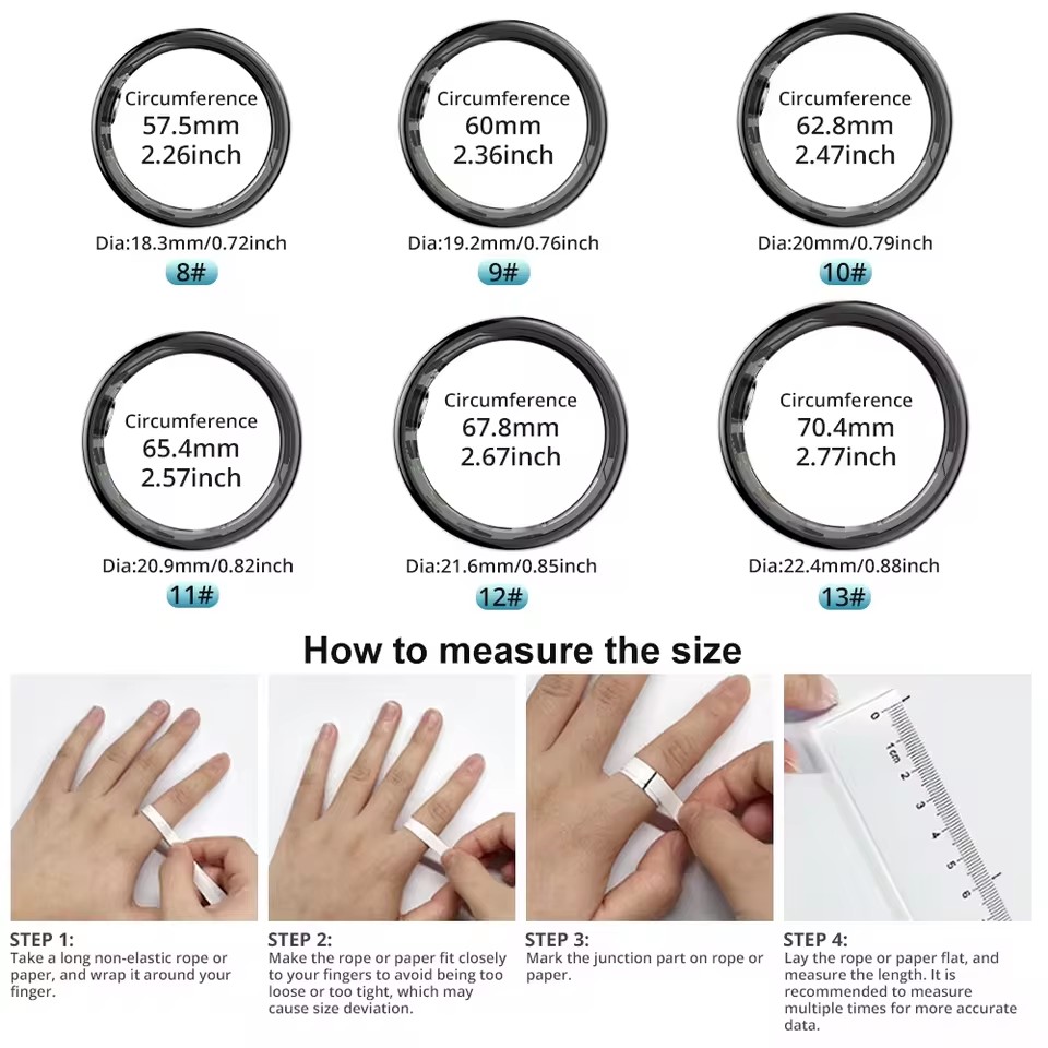 Smart Ring Men Women with Char – Temperature Ring Skin Bewertung und Preis