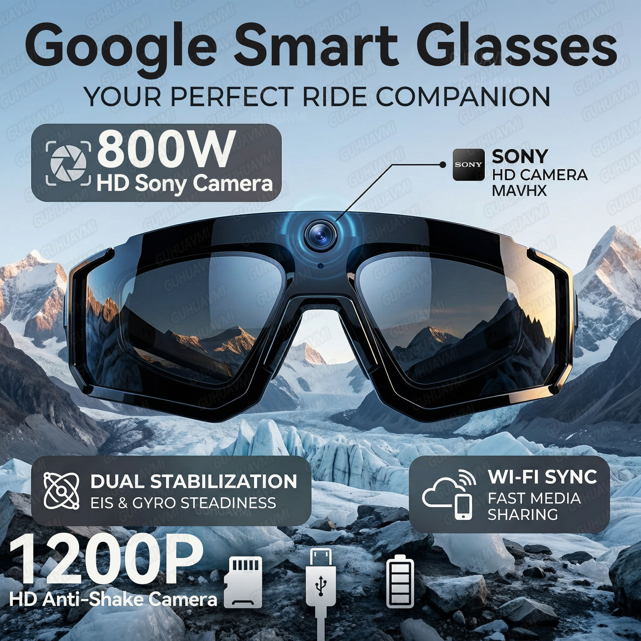 Smart AI Camera Glasses 1200P  – Smart Glasses Lens Bewertung und Preis