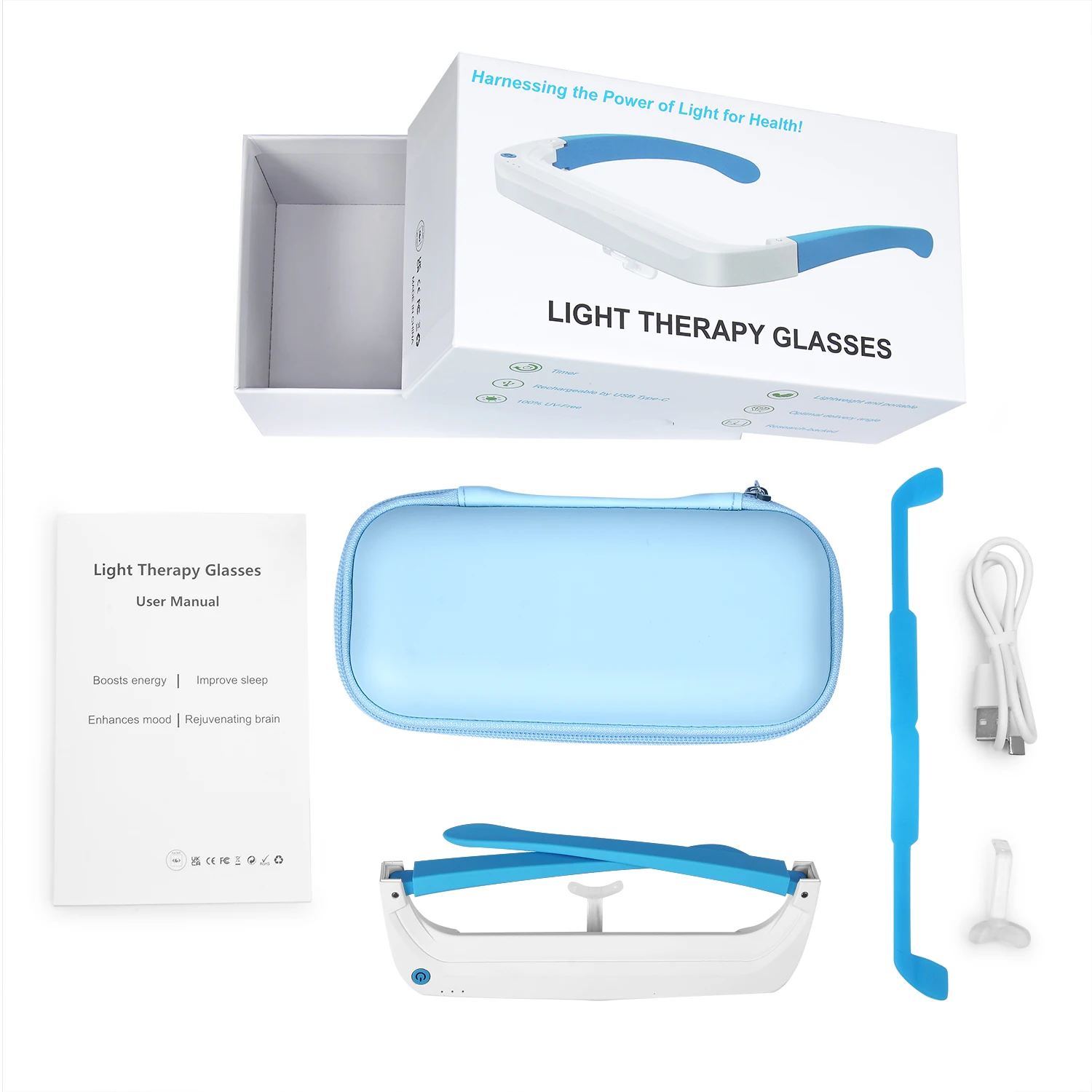 SAD Light Therapy Glasses Red  – Light Therapy Glasses Bewertung und Preis