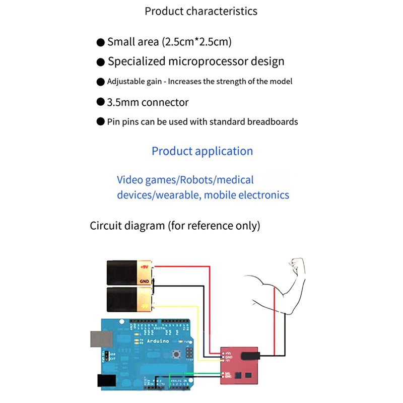 B50B-3X Muscle Electrical Sens – Muscle Sensor Emg Bewertung und Preis
